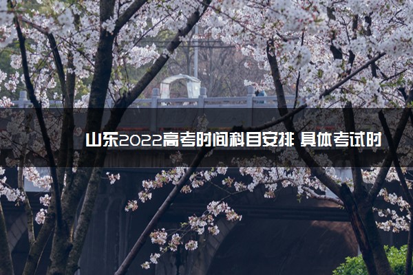 山东2022高考时间科目安排 具体考试时间是几号