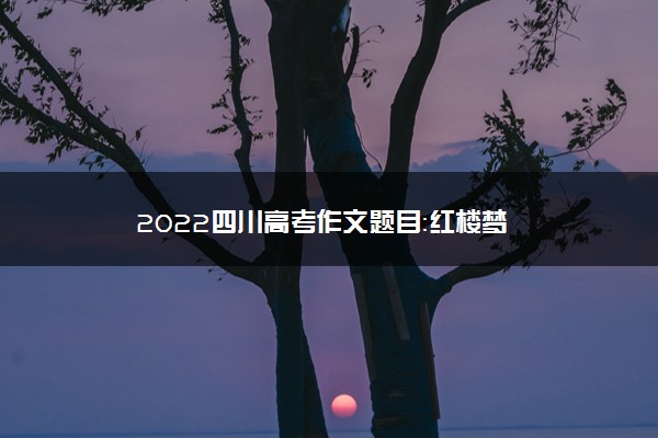 2022四川高考作文题目：红楼梦
