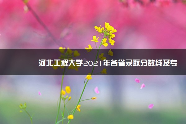 河北工程大学2021年各省录取分数线及专业分数线 文理科最低位次是多少