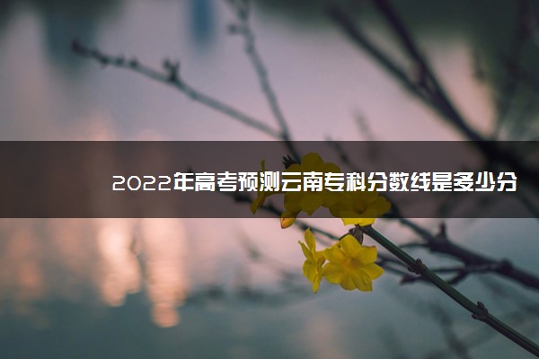 2022年高考预测云南专科分数线是多少分