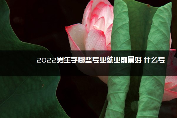 2022男生学哪些专业就业前景好 什么专业发展好