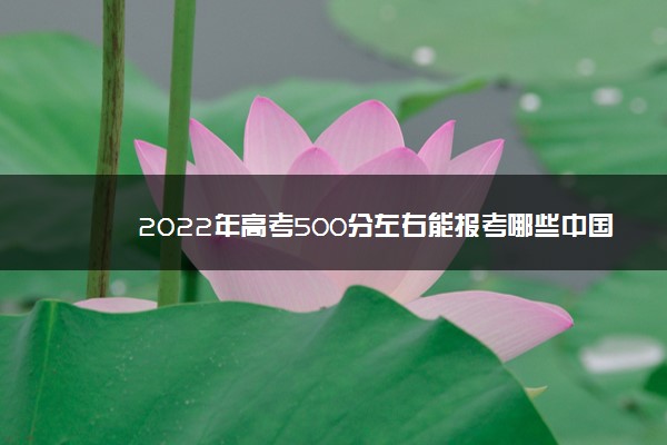 2022年高考500分左右能报考哪些中国语言文学类大学