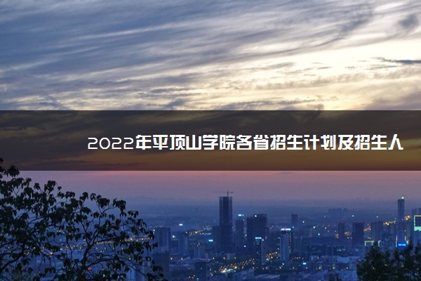 2022年平顶山学院各省招生计划及招生人数 都招什么专业