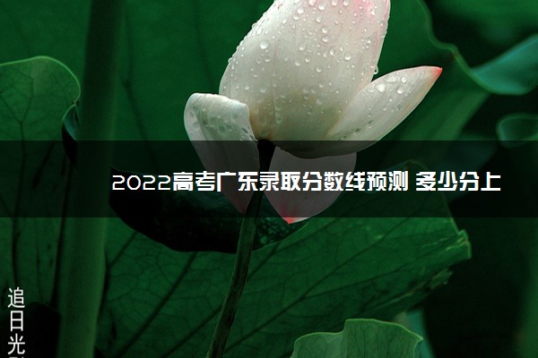 2022高考广东录取分数线预测 多少分上专科