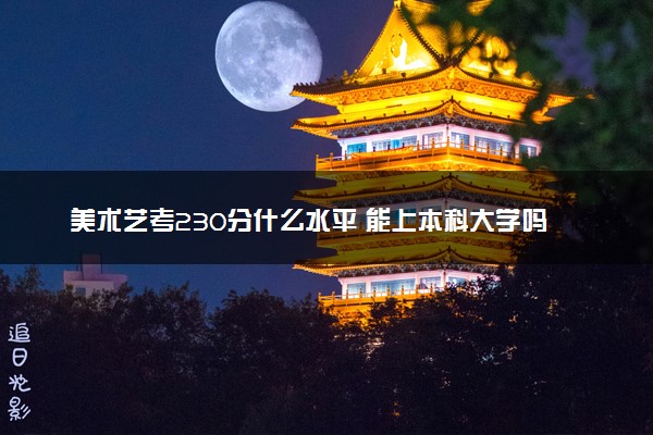 美术艺考230分什么水平 能上本科大学吗