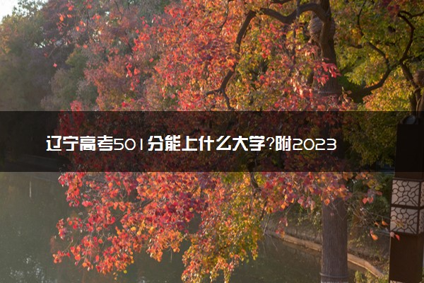 辽宁高考501分能上什么大学？附2023年可以报考的学校名单