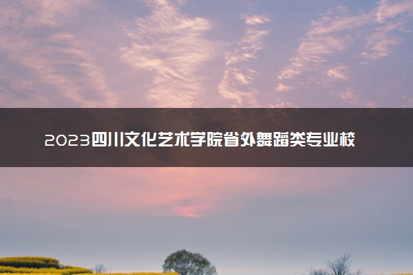 2023四川文化艺术学院省外舞蹈类专业校考大纲