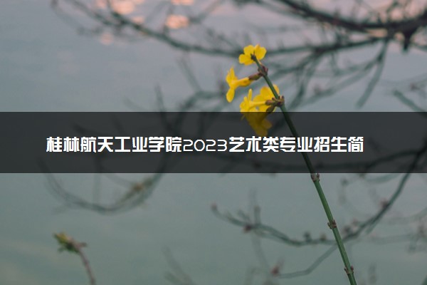 桂林航天工业学院2023艺术类专业招生简章