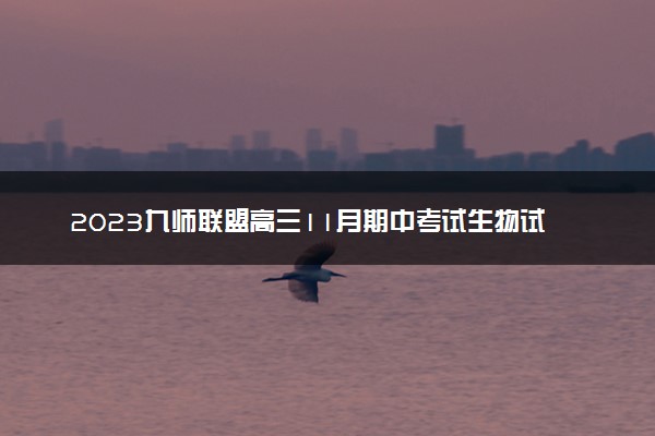 2023九师联盟高三11月期中考试生物试卷及答案参考详解！