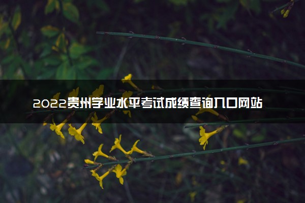 2022贵州学业水平考试成绩查询入口网站-贵州会考成绩查询时间