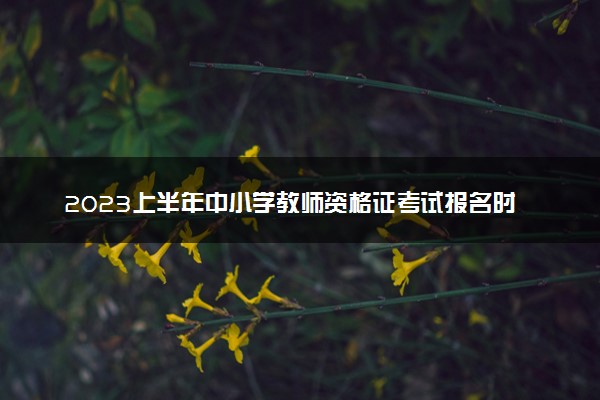 2023上半年中小学教师资格证考试报名时间具体 教资怎么报名