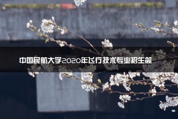 中国民航大学2020年飞行技术专业招生简章