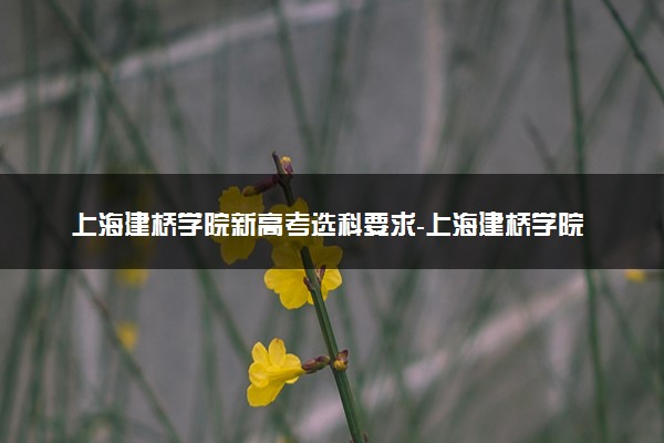 上海建桥学院新高考选科要求-上海建桥学院选科对应专业