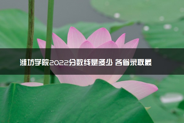 潍坊学院2022分数线是多少 各省录取最低分及位次