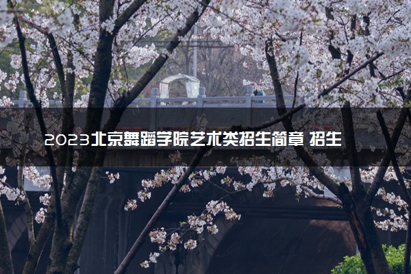 2023北京舞蹈学院艺术类招生简章 招生人数及专业