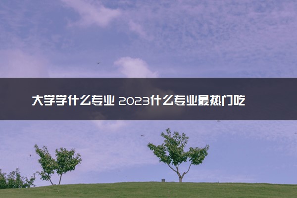 大学学什么专业 2023什么专业最热门吃香