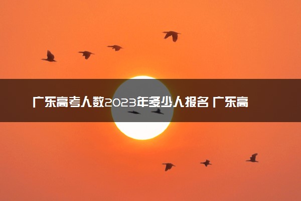 广东高考人数2023年多少人报名 广东高考报名人数预测