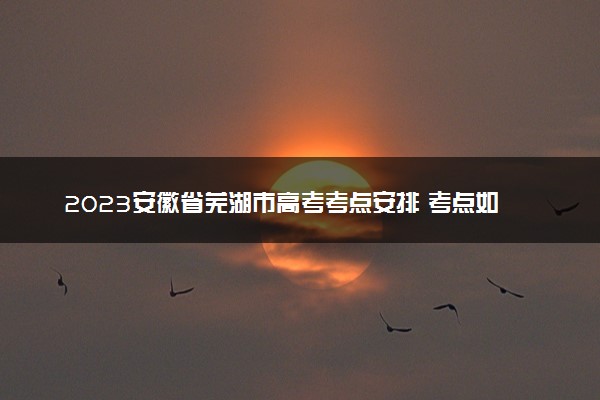 2023安徽省芜湖市高考考点安排 考点如何分布