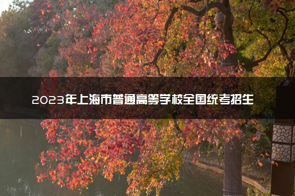 2023年上海市普通高等学校全国统考招生章程（秋季统一高考）-上海戏剧学院