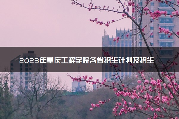 2023年重庆工程学院各省招生计划及招生人数 都招什么专业
