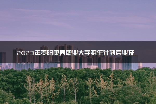 2023年贵阳康养职业大学招生计划专业及各省录取分数线位次