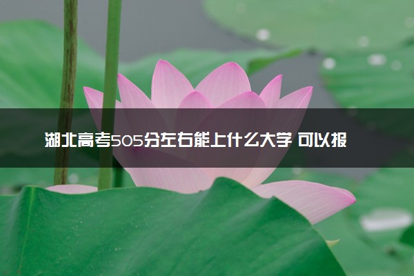 湖北高考505分左右能上什么大学 可以报哪些公办院校(2023报考推荐)