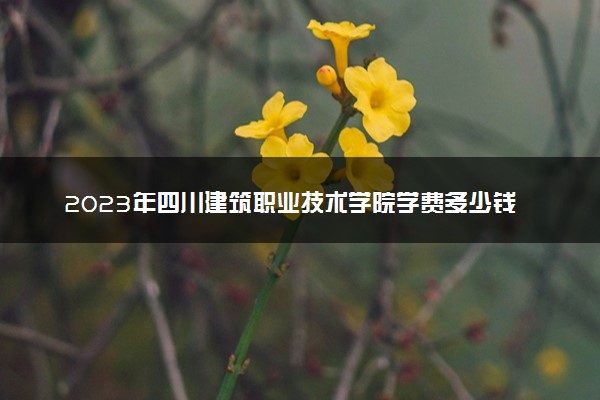 2023年四川建筑职业技术学院学费多少钱一年及各专业收费标准查询 大约需要多少费用