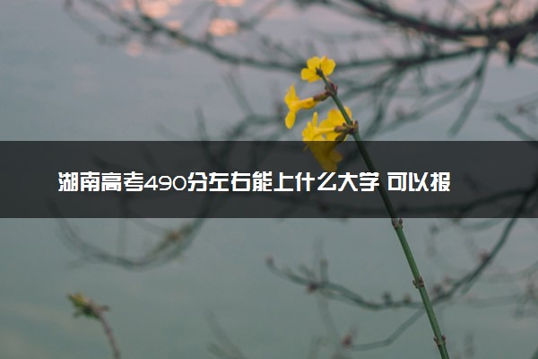 湖南高考490分左右能上什么大学 可以报哪些公办院校(2023报考推荐)