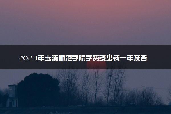 2023年玉溪师范学院学费多少钱一年及各专业收费标准查询 大约需要多少费用