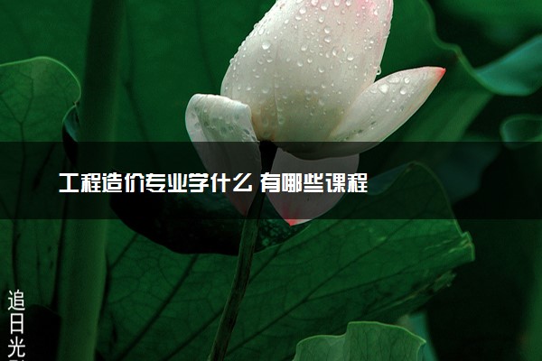 工程造价专业学什么 有哪些课程