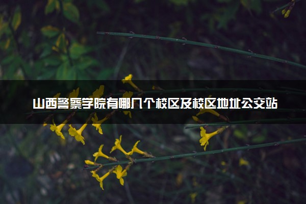 山西警察学院有哪几个校区及校区地址公交站点 分别都在哪里