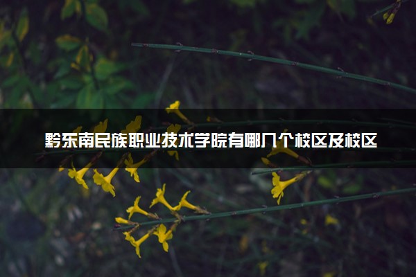 黔东南民族职业技术学院有哪几个校区及校区地址公交站点 分别都在哪里