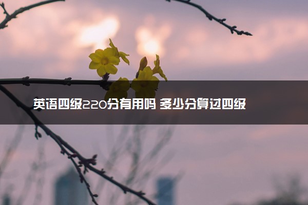 英语四级220分有用吗 多少分算过四级