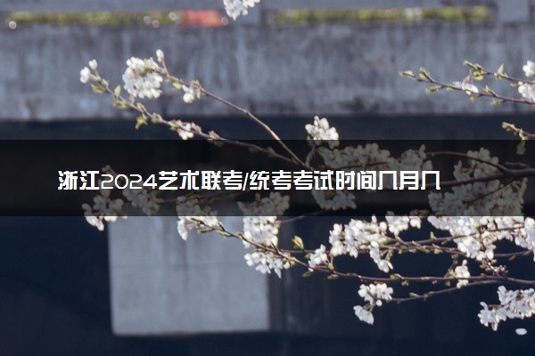 浙江2024艺术联考/统考考试时间几月几号 具体考试时间安排