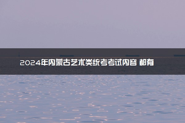 2024年内蒙古艺术类统考考试内容 都有哪些科目