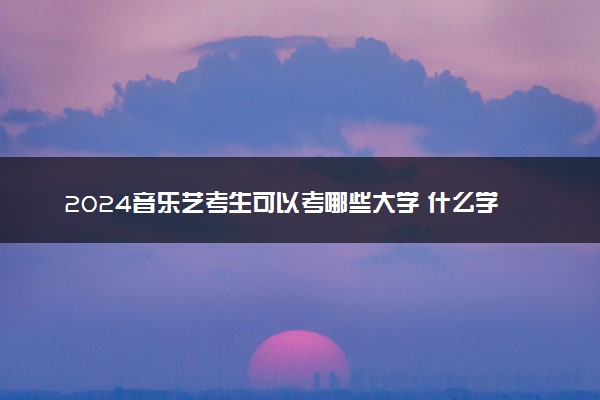 2024音乐艺考生可以考哪些大学 什么学校值得报