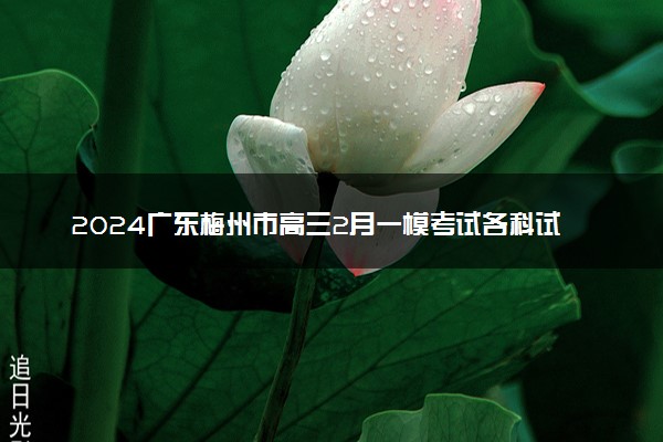 2024广东梅州市高三2月一模考试各科试题及答案汇总