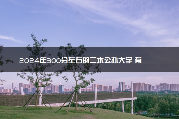 2024年300分左右的二本公办大学 有什么推荐