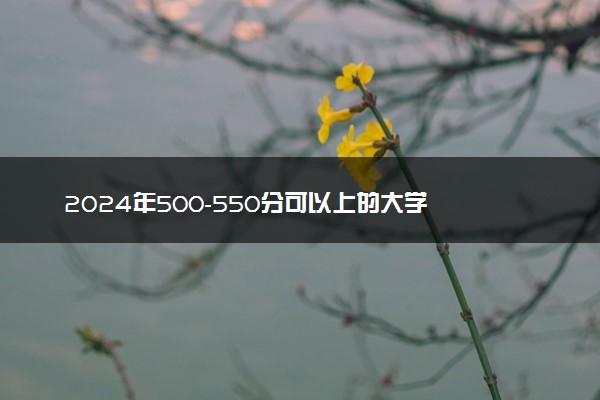 2024年500-550分可以上的大学 有哪些学校