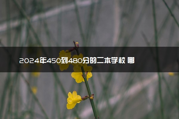 2024年450到480分的二本学校 哪些值得报考