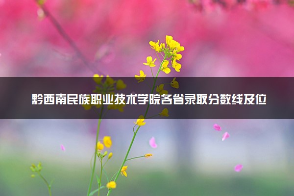 黔西南民族职业技术学院各省录取分数线及位次 投档最低分是多少(2024年高考参考)