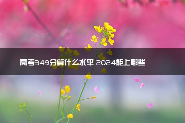 高考349分算什么水平 2024能上哪些大学