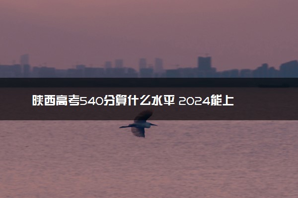 陕西高考540分算什么水平 2024能上哪些大学