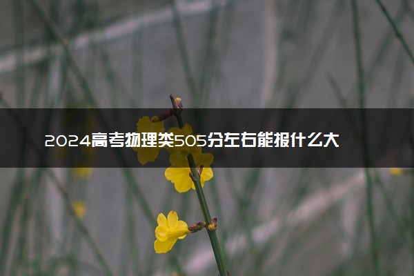 2024高考物理类505分左右能报什么大学 可以上的院校名单