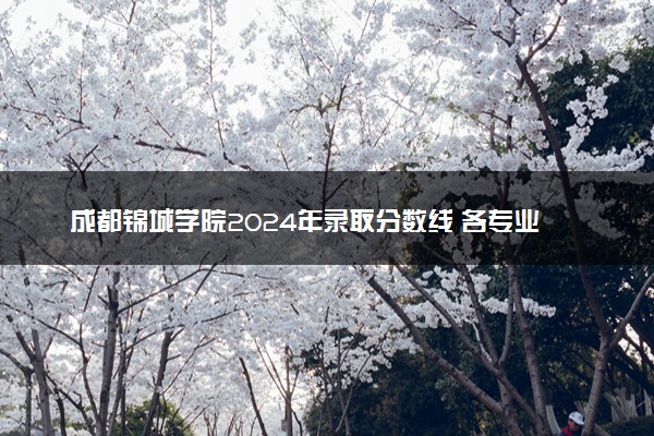 成都锦城学院2024年录取分数线 各专业录取最低分及位次