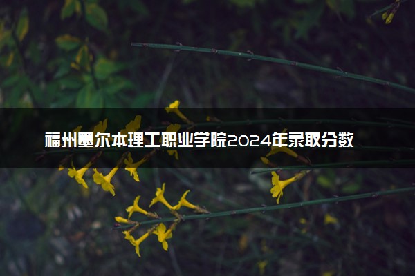 福州墨尔本理工职业学院2024年录取分数线 各专业录取最低分及位次