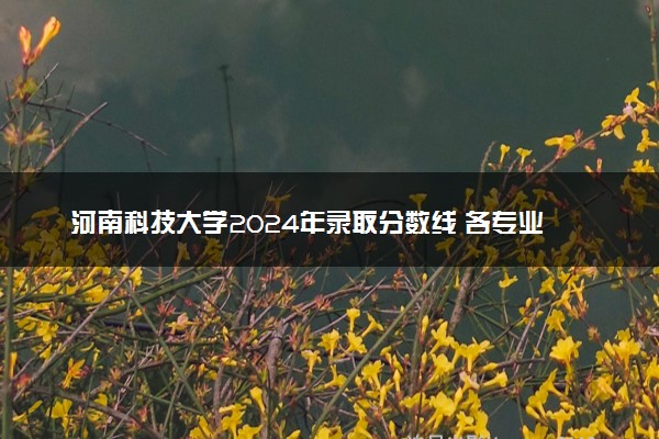 河南科技大学2024年录取分数线 各专业录取最低分及位次