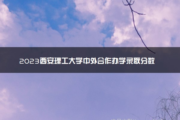 2023西安理工大学中外合作办学录取分数线 最低多少分能上