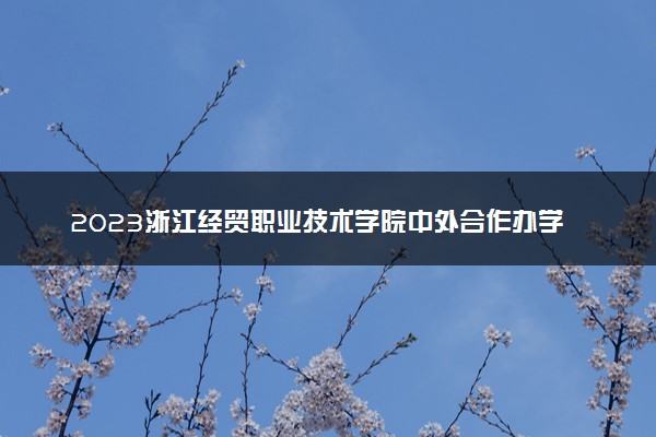 2023浙江经贸职业技术学院中外合作办学录取分数线 最低多少分能上