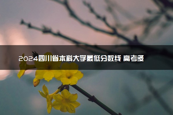 2024四川省本科大学最低分数线 高考多少分能上
